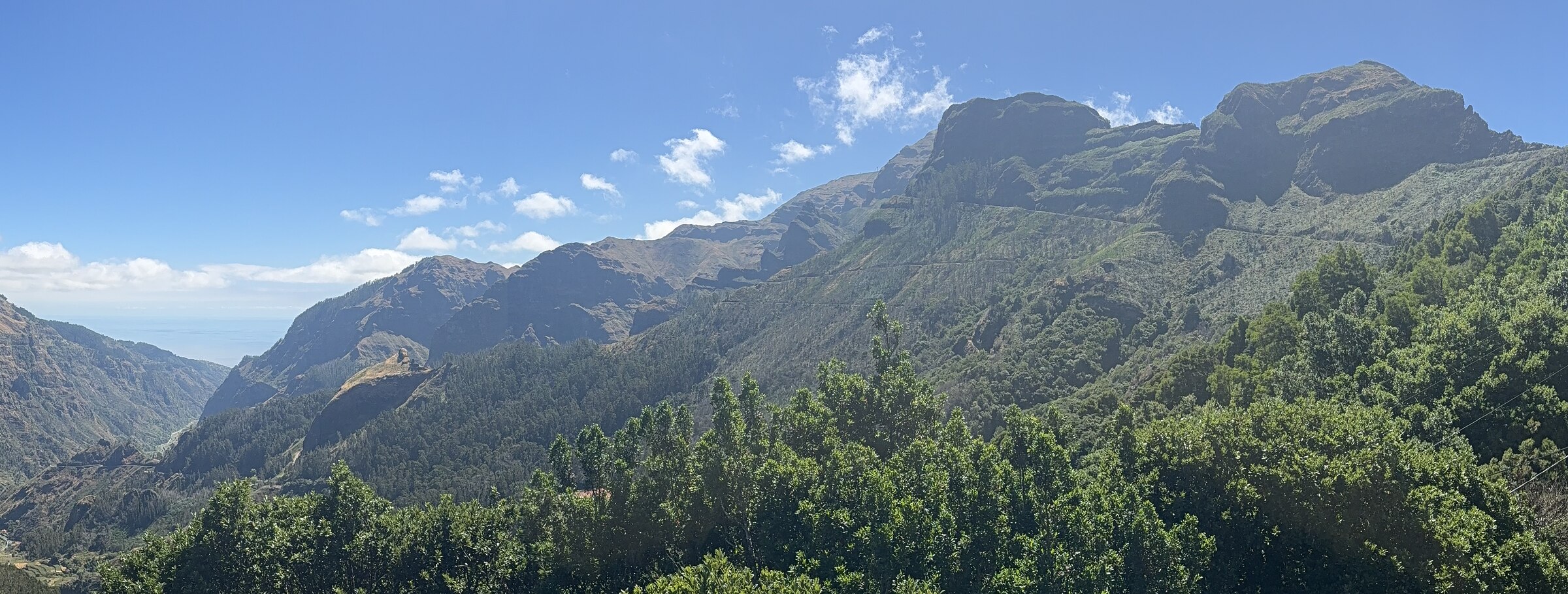 The valley below Boca da Encumeada running down to the sea